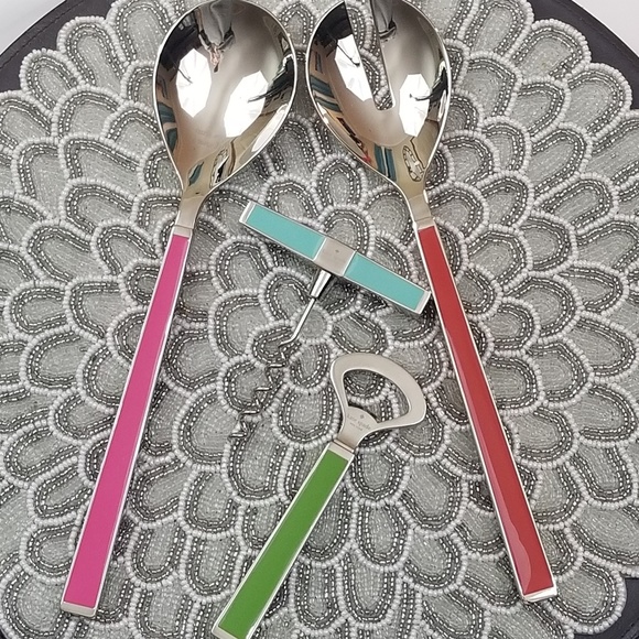 Kate Spade for Lenox Red Pink Serving Set NWOB - Picture 6 of 8